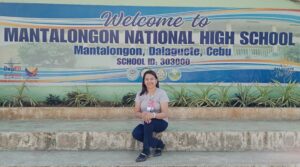 Mantalongon National High School sign